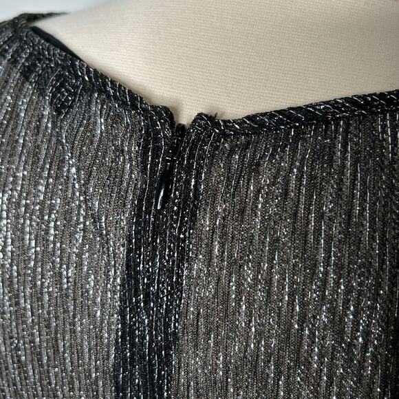 IRO Irisa Mini Dress Black Silver Metallic Holiday Size 40 US 8 - Picture 9 of 11